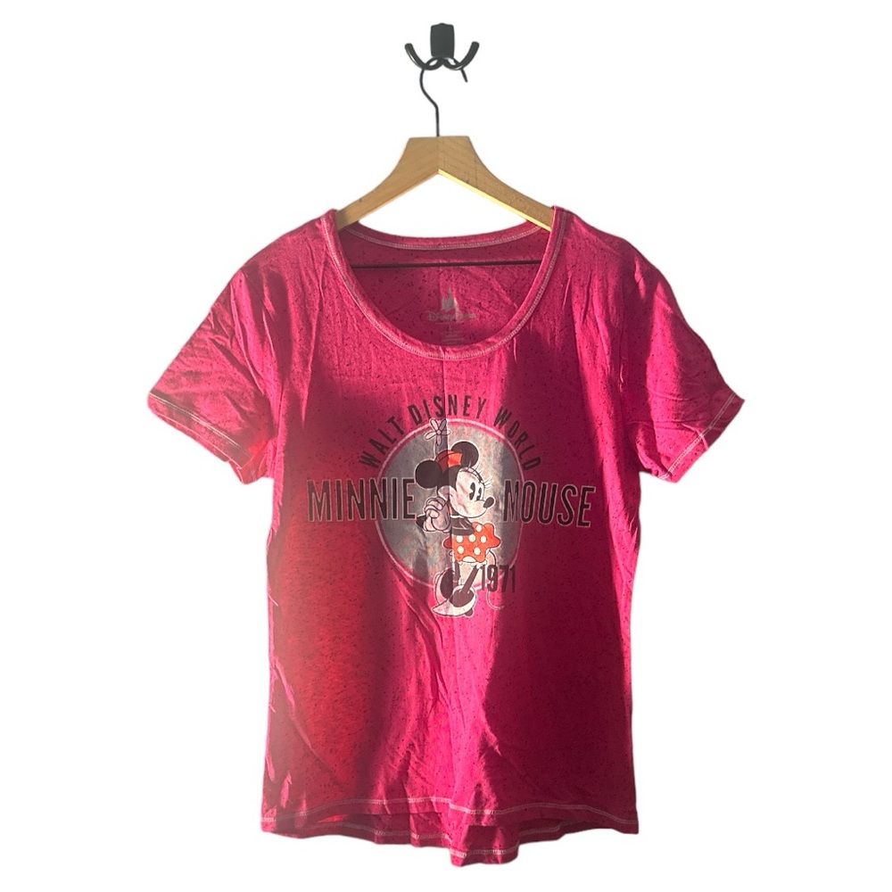 Disney Minnie Mouse Walt Disney World Graphic Tee‎ Shirt Pink 1971